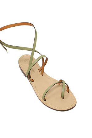 Sandali Capri verde militare Da Costanzo | FORCACORTAVERDEMIL